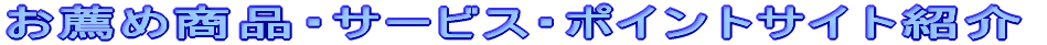 ���E�ߏ��i�E�T�[�r�X�E�|�C���g�T�C�g�Љ�
